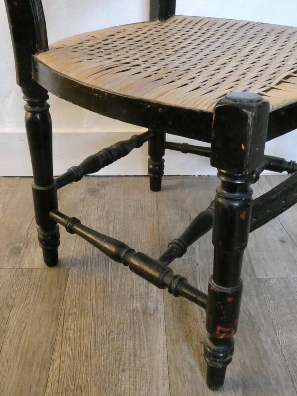 Chaise de nourrice provençale avec assise cannée, vers 1900