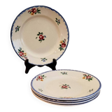 Set of 5 Digoin Sarreguemines Dauphine model dessert plates