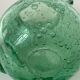 Miniature glass jug or pitcher with bubble effect, mint water, signed Biot.