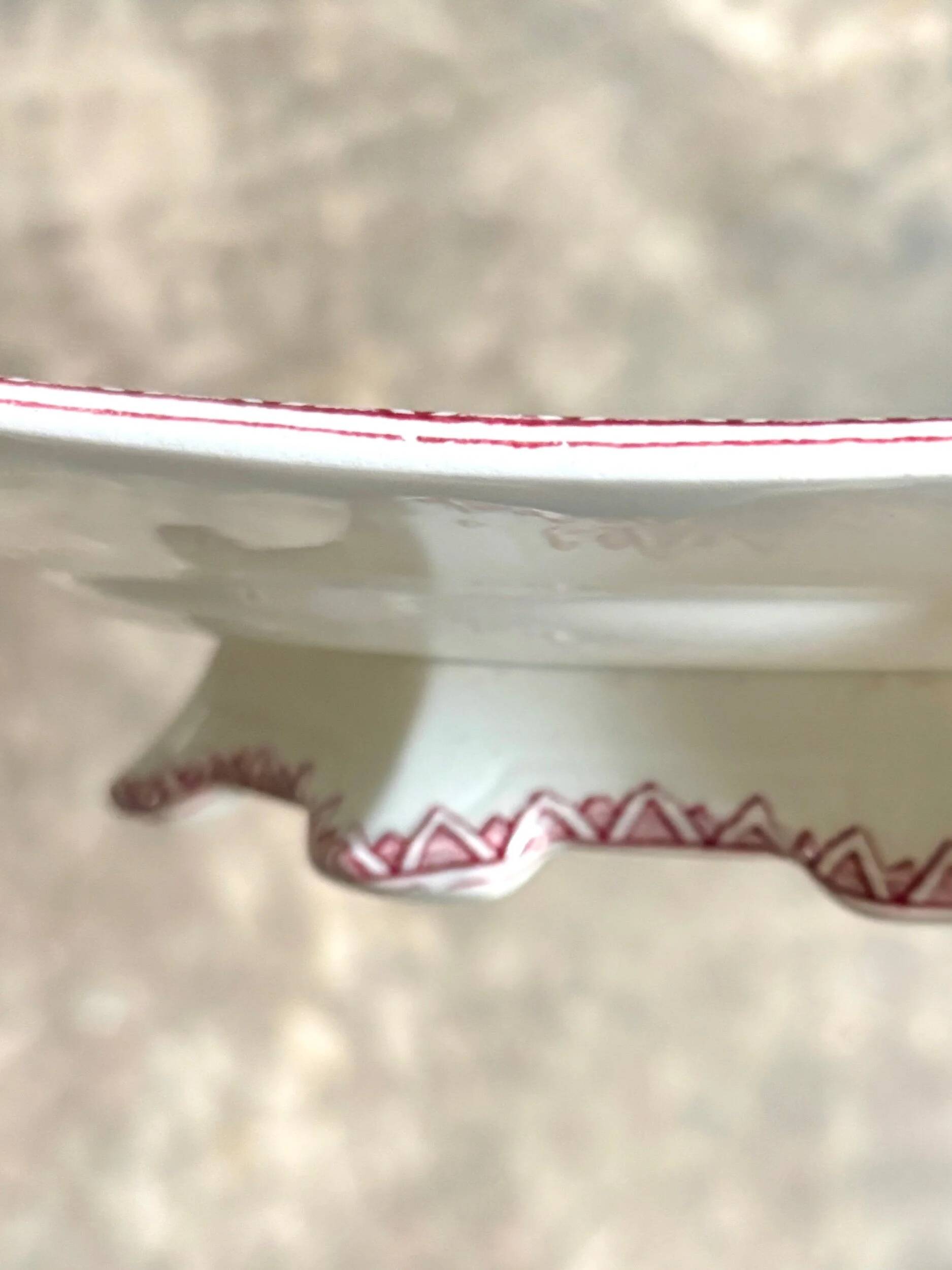 Clay cake plate Clairefontaine, "Indiana" service