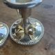 2 silver-plated candlesticks