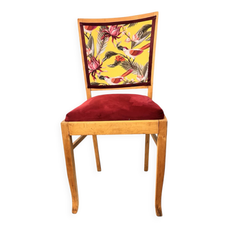 Chaise rembourrée, après rénovation, Pologne, années 1950