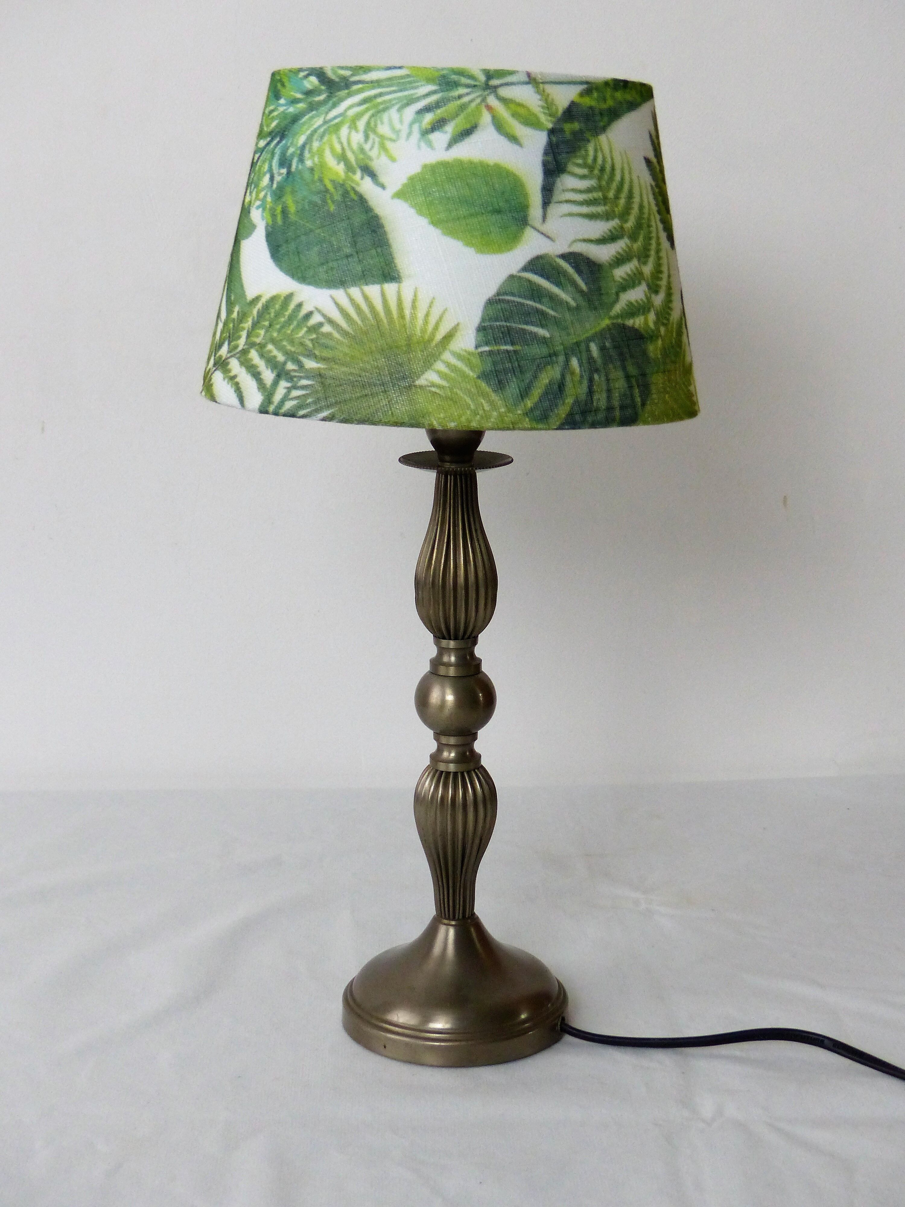 Silver metal lamp foot