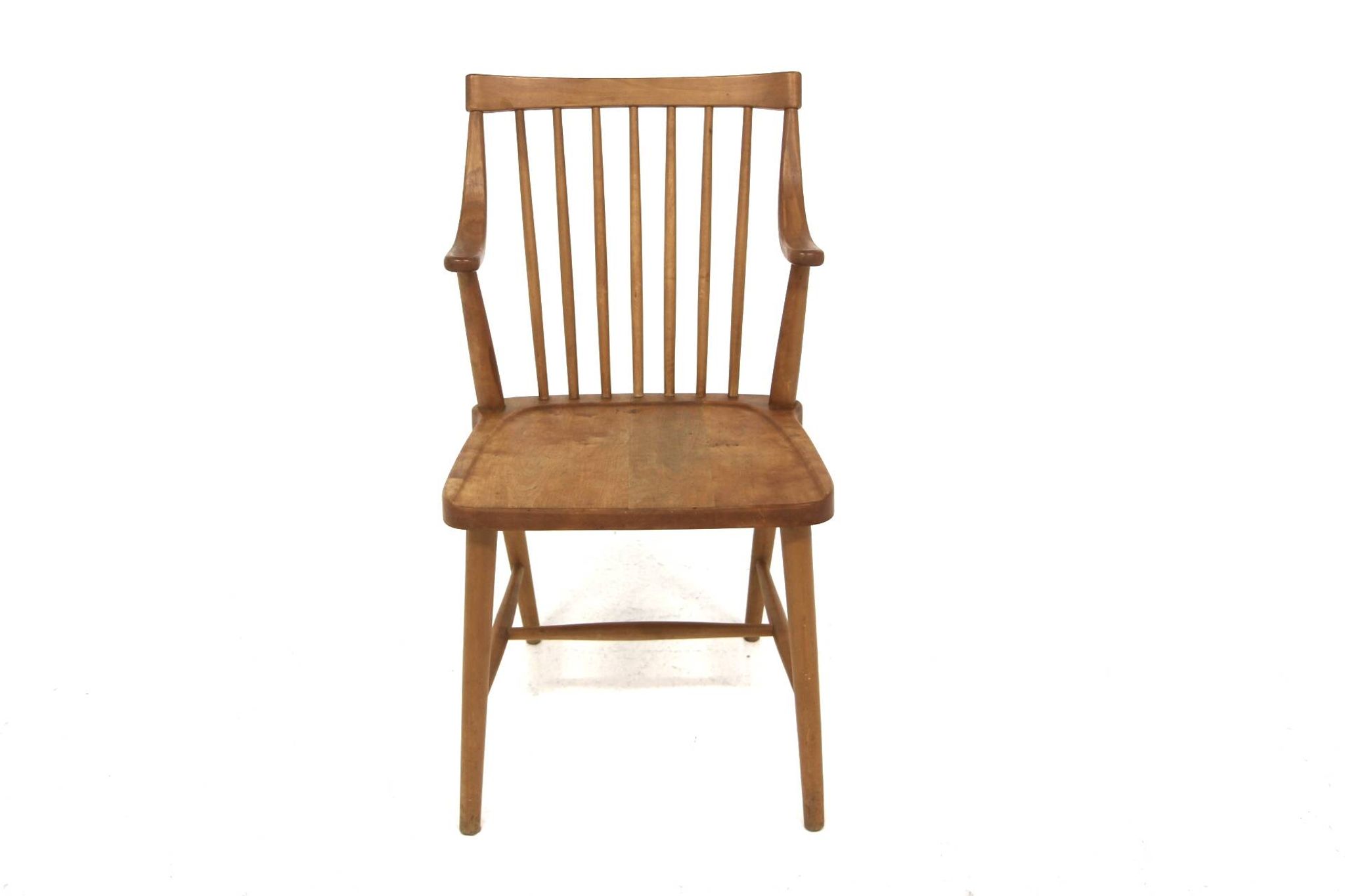 Scandinavian armchair "Pinnstol" in beech, Sweden, 1960