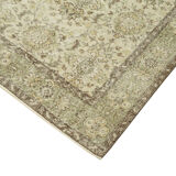Hand-knotted decorative turkish beige rug 196 cm x 311 cm