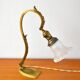Bronze and opaline Art Nouveau lamp