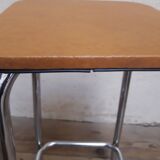 Tabouret haut chrome et skaï