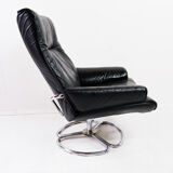 Leather swivel chair, 1970s