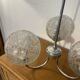 70s glass globe and metal pendant light