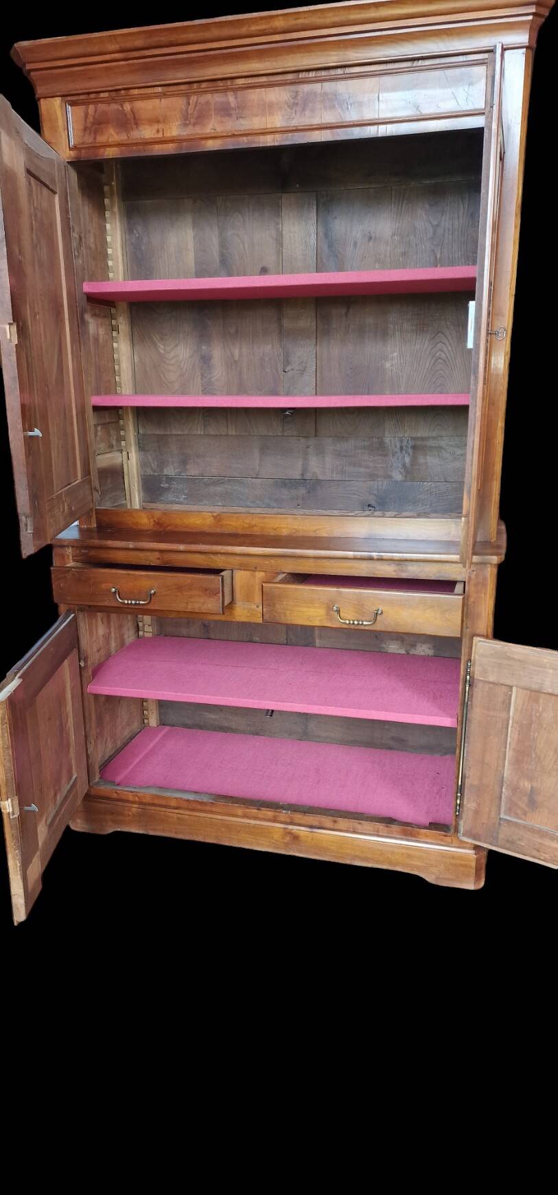 Two-body cherry wood sideboard