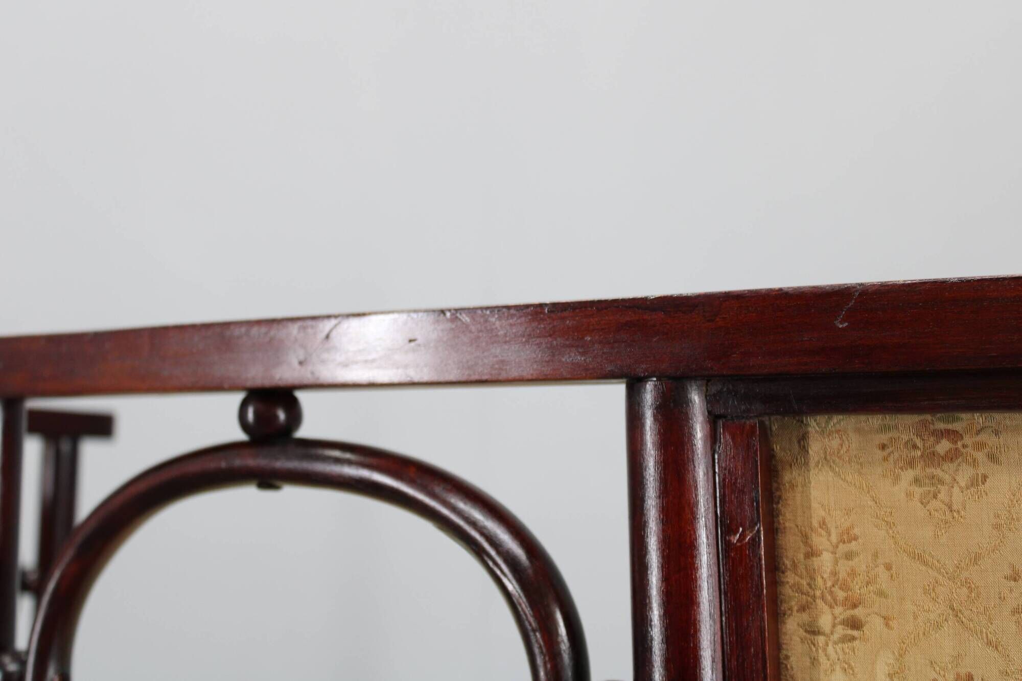 Josef Hoffmann Variation of Art Nouveau "Fledermaus" sofa by Fischel