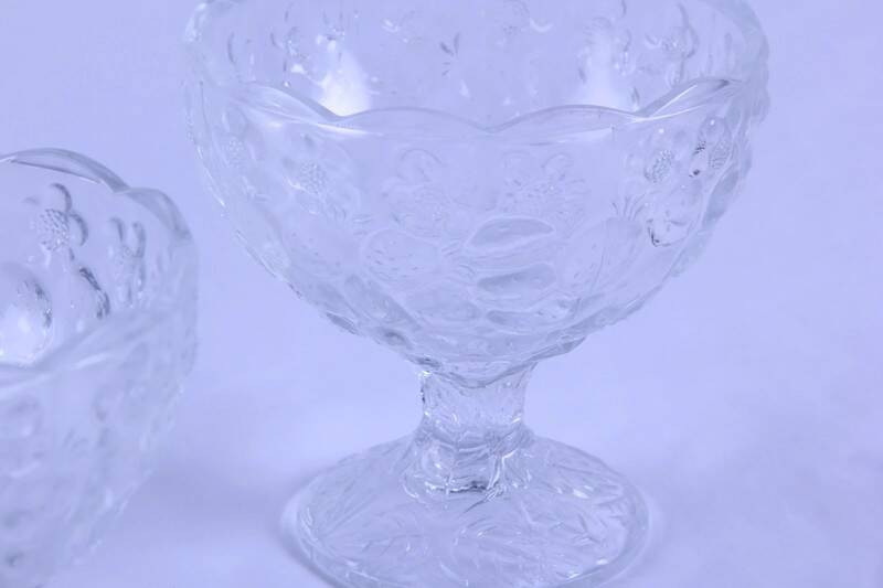 Set of 2 vintage Bohemian crystal ice cream cups