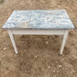 Old zinc plated table