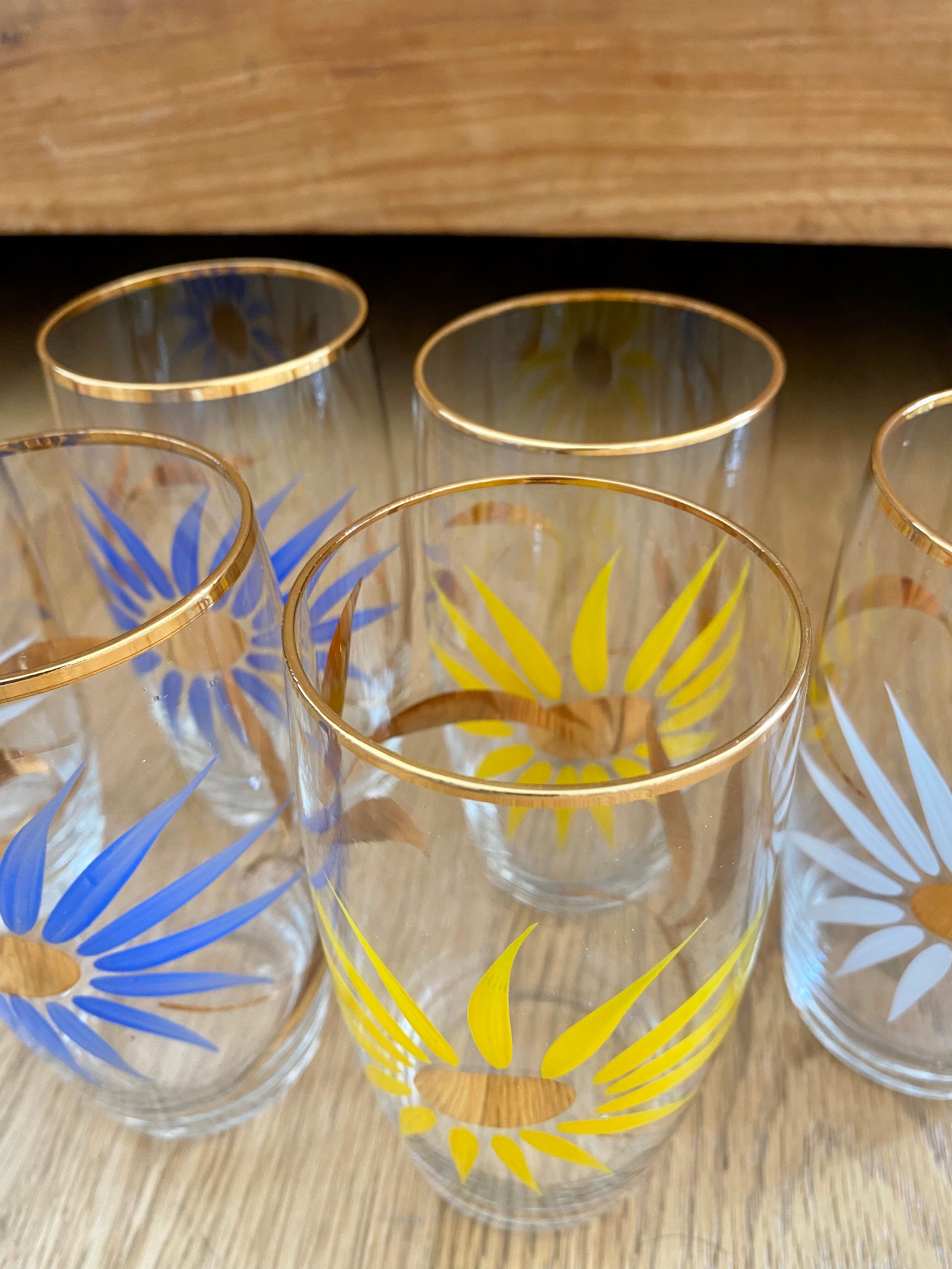 Service à eau ou orangeade vintage 6 verres et carafe