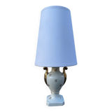 White and gold Limoges porcelain lamp