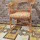 Fauteuil osier rotin 1960 vintage