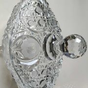 Bonbonnière stylé Boho tchèque en cristal de Bohème