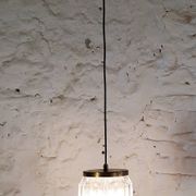 Scandinavian brass and glass pendant for Reijmyre by Paul Kedelv