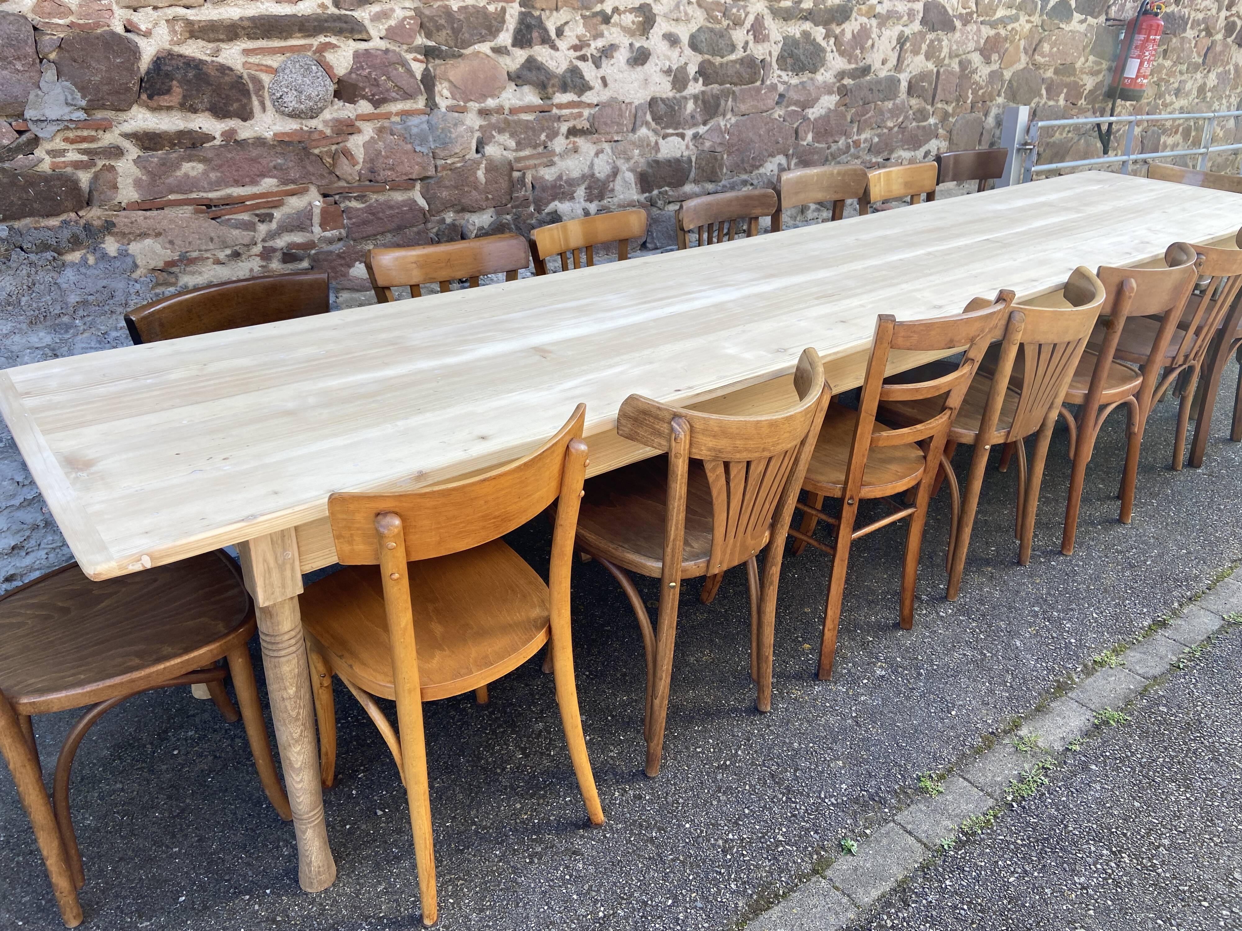 Très grande table de ferme 380 cm en sapin
