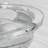 Cendrier en cristal très épais, Retro futuriste.