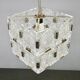 1970s Kamenicky Senov Czech Crystal Glass and Chrome Pendant Light