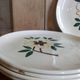 Five flowery dessert plates from continental earthenware