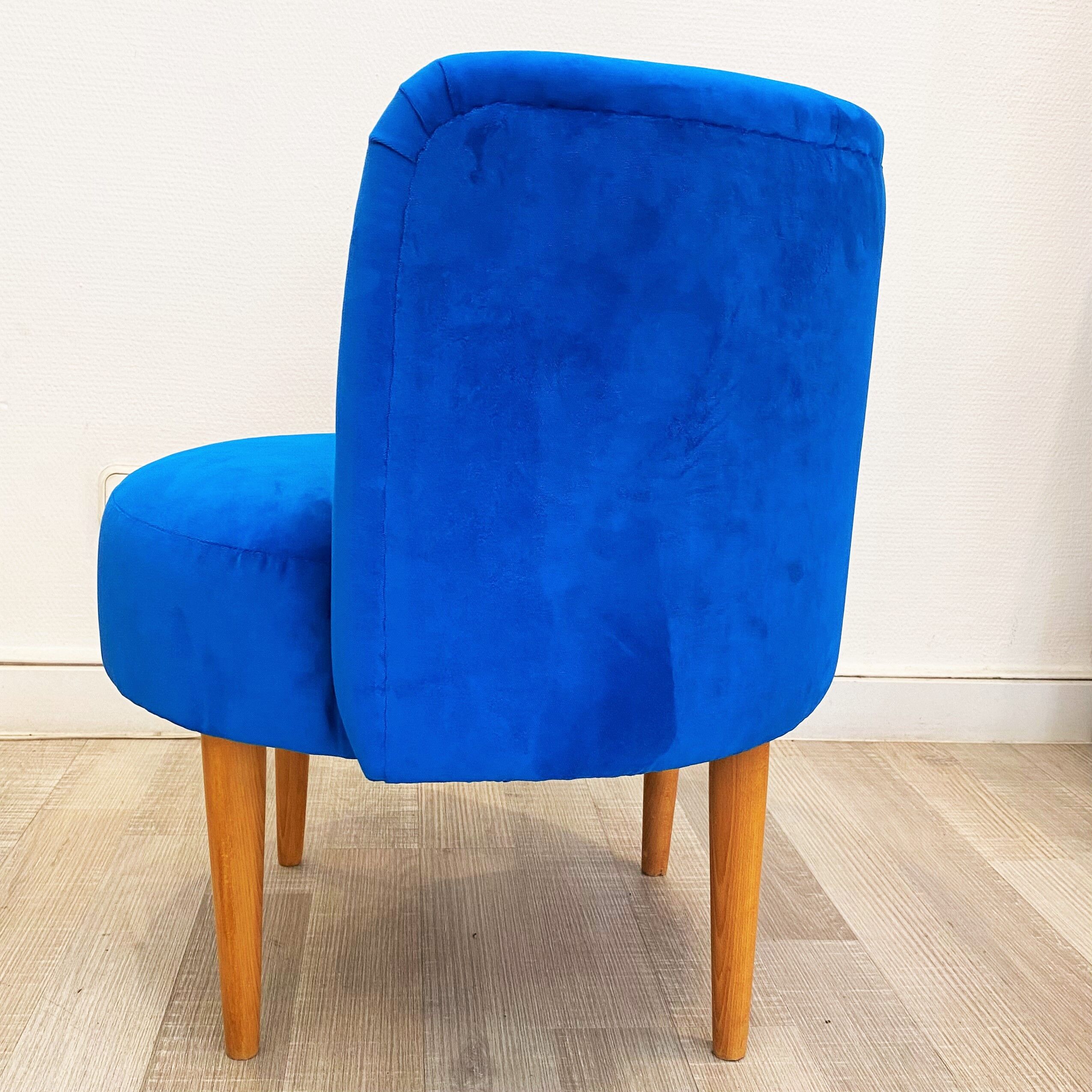 Pair of Retro Armchairs in Blue