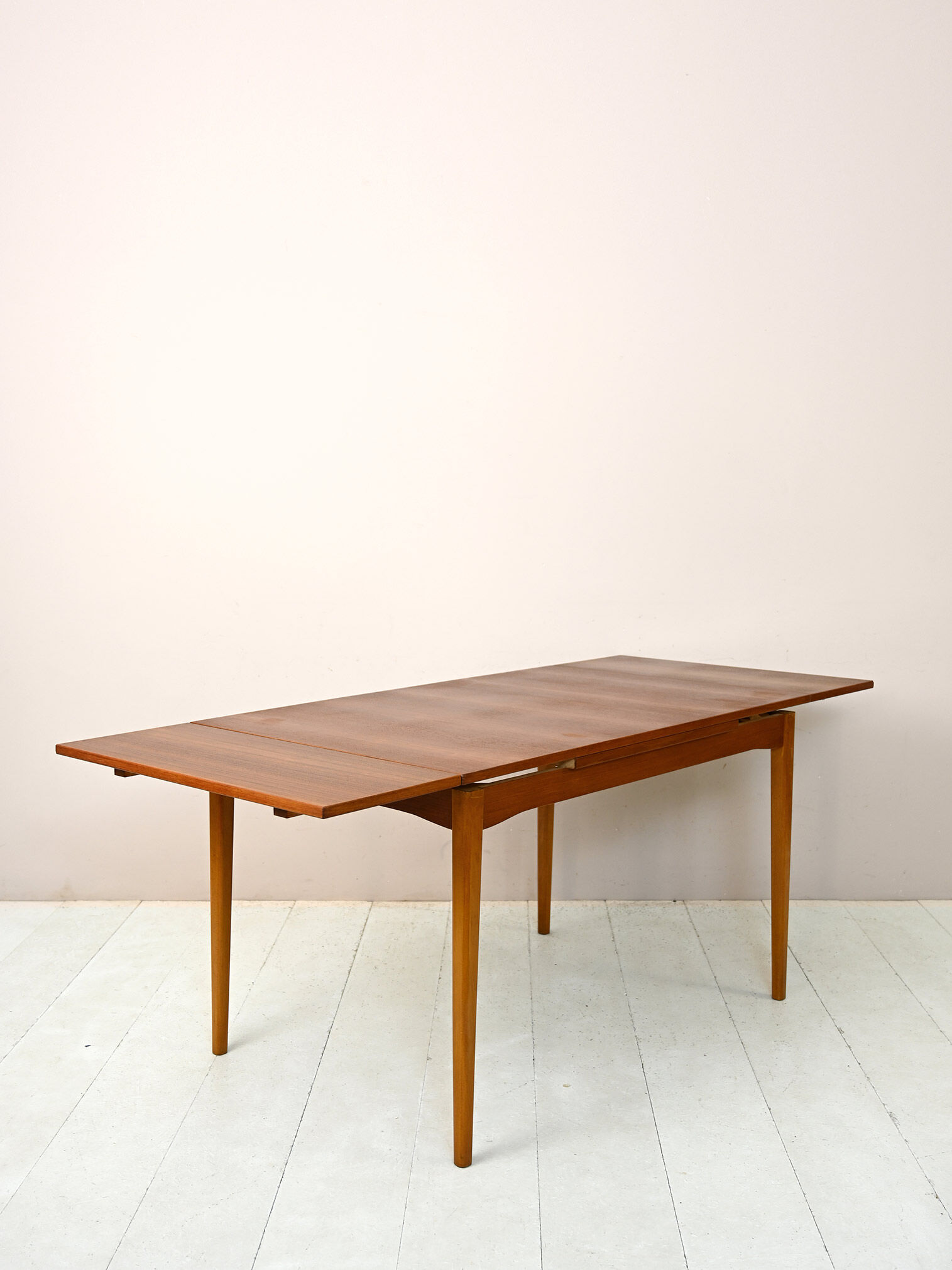 Scandinavian extending teak table