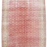 7x9 Red & Yellow Floral Persian Vintage Rug, 206x290Cm