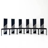 6 chaises Luebke postmodernes
