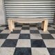 Table basse vintage en marbre rose