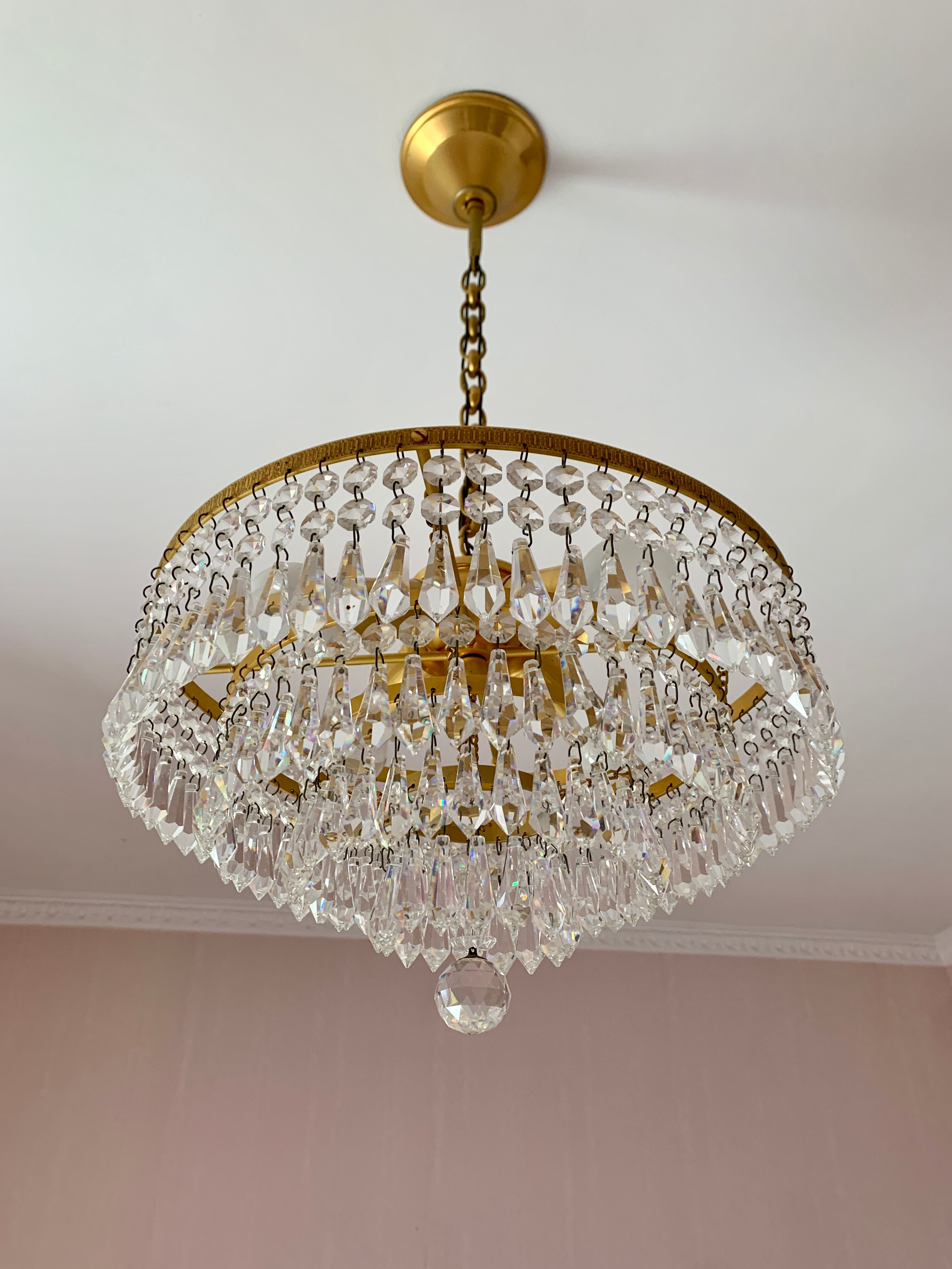 Crystal grapefruit chandelier
