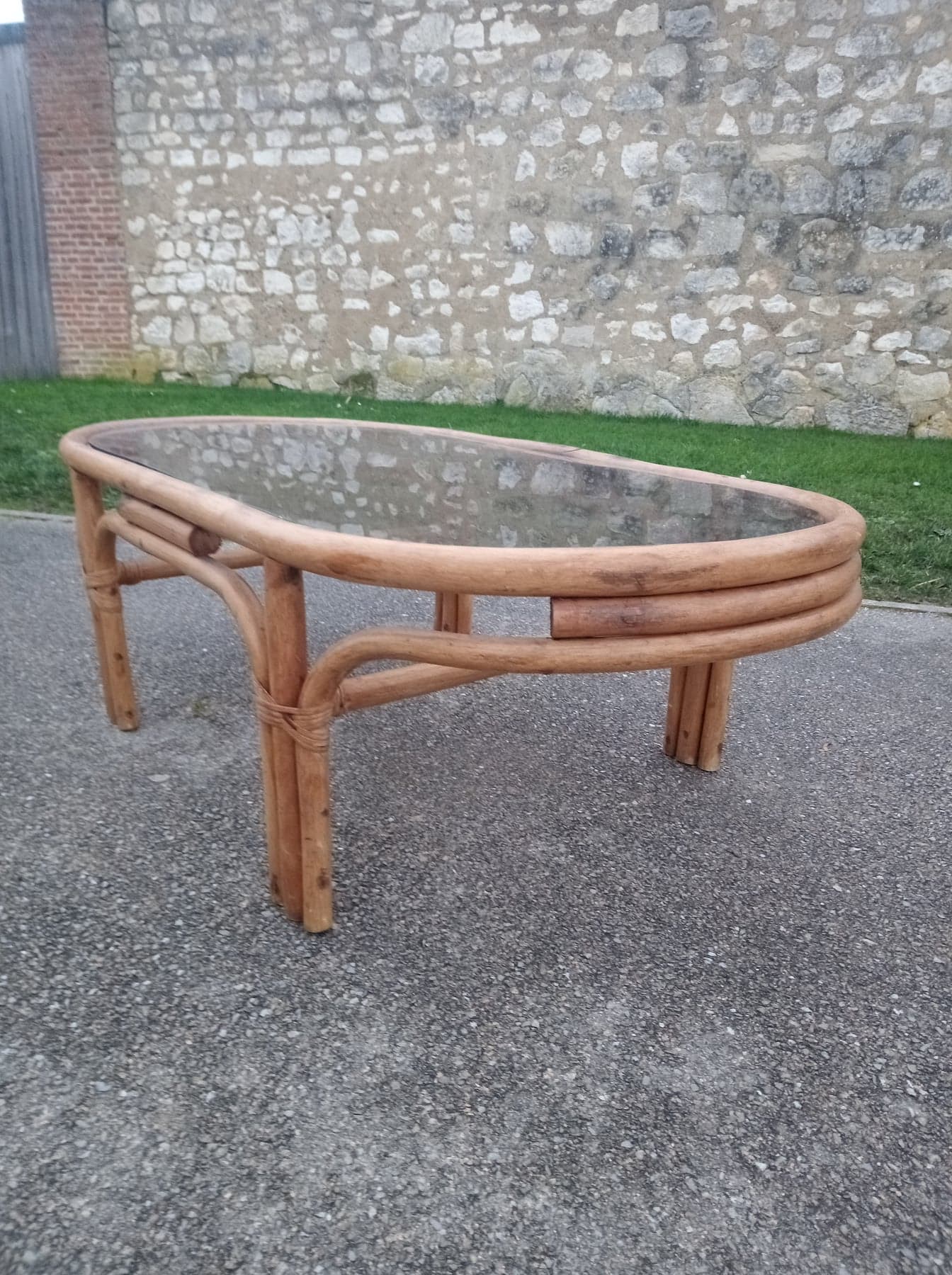 Rattan coffee table