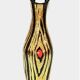 1950s black and gold vase