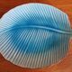 Turquoise leaf-shaped presentation plate