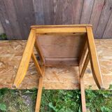 Set of 4 Antique Bistrot Chairs in Baumann Style Wood from the 60s