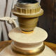Pied de lampe en céramique craquelée  Le Dauphin