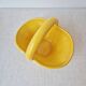 Small vintage ceramic basket with woven handle - Digoin & Sarreguemines