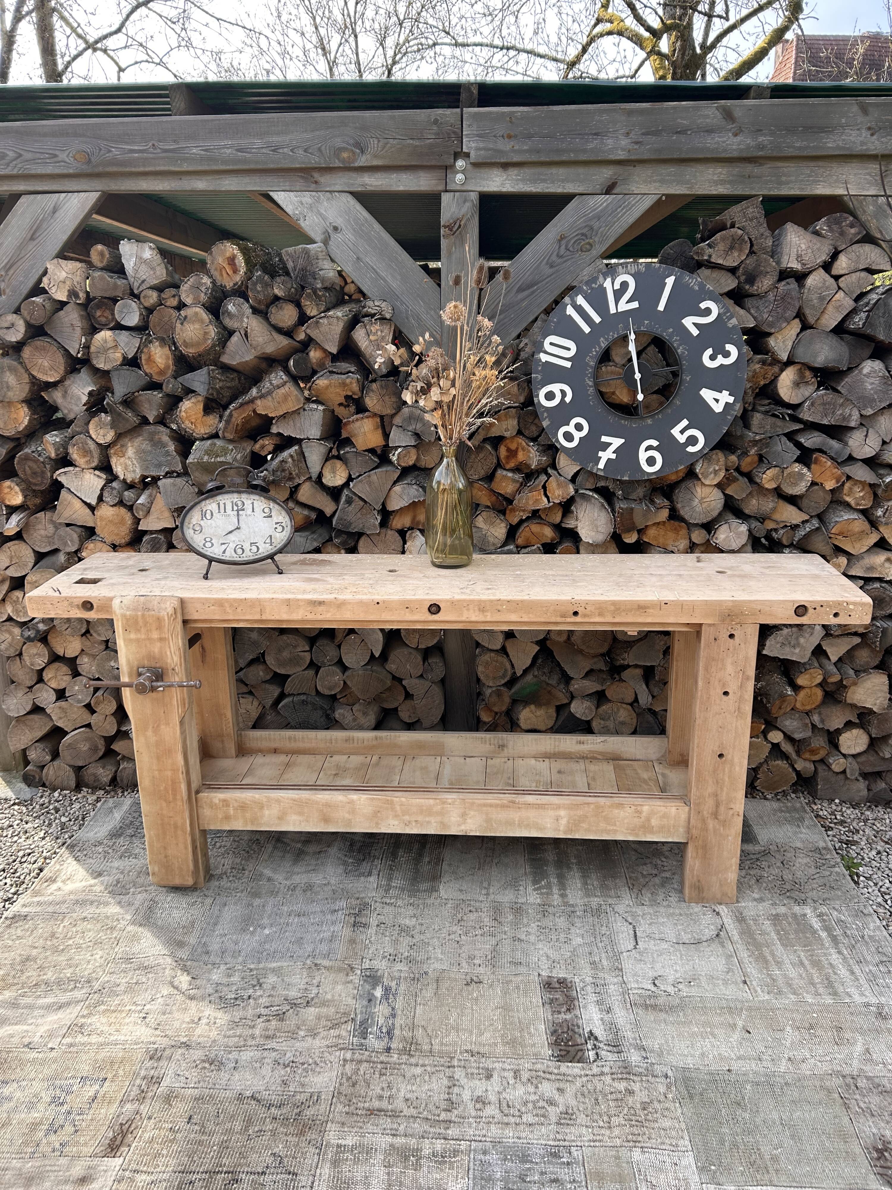 Renovated carpenter's workbench