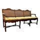 Bench Sofa In Cane Walnut From Regency Period XVIII Eme Century