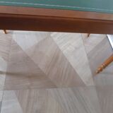 Minister's desk style L. Philippe – 2 drawers – cherry wood – faux leather desk mat