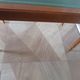 Minister's desk style L. Philippe – 2 drawers – cherry wood – faux leather desk mat