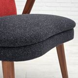 1960s, Danish design by Erhardsen & Andersen, reupholstered armchair, furniture wool, teak wood.