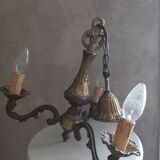Bronze chandelier.