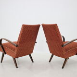 Ensemble de deux fauteuils conçus par Jindřich Halabala années 1950