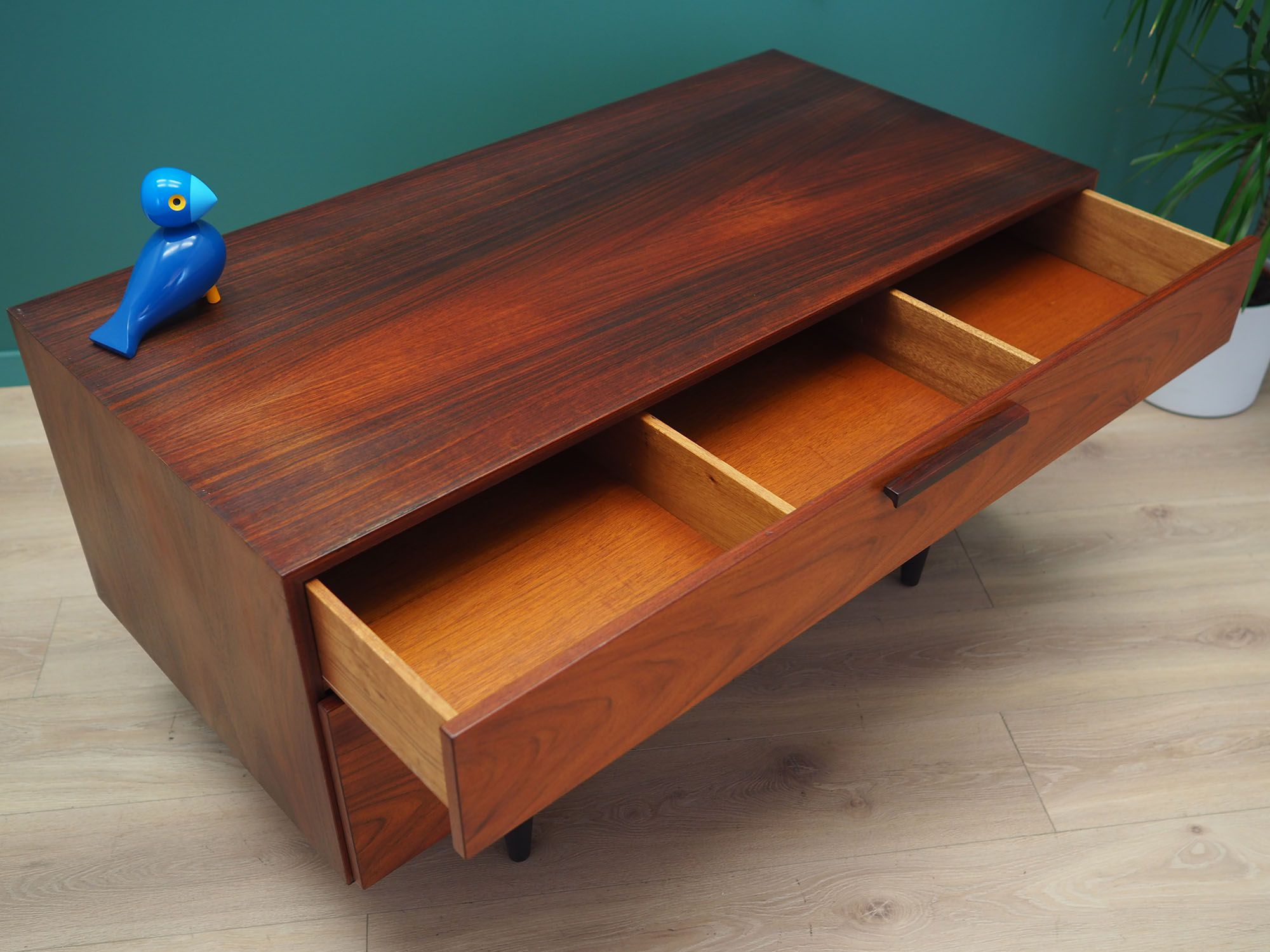 Rosewood chest of drawers, Danish design, 1970s, Ib Kofod Larsen, manufacturer: Faarup Mob