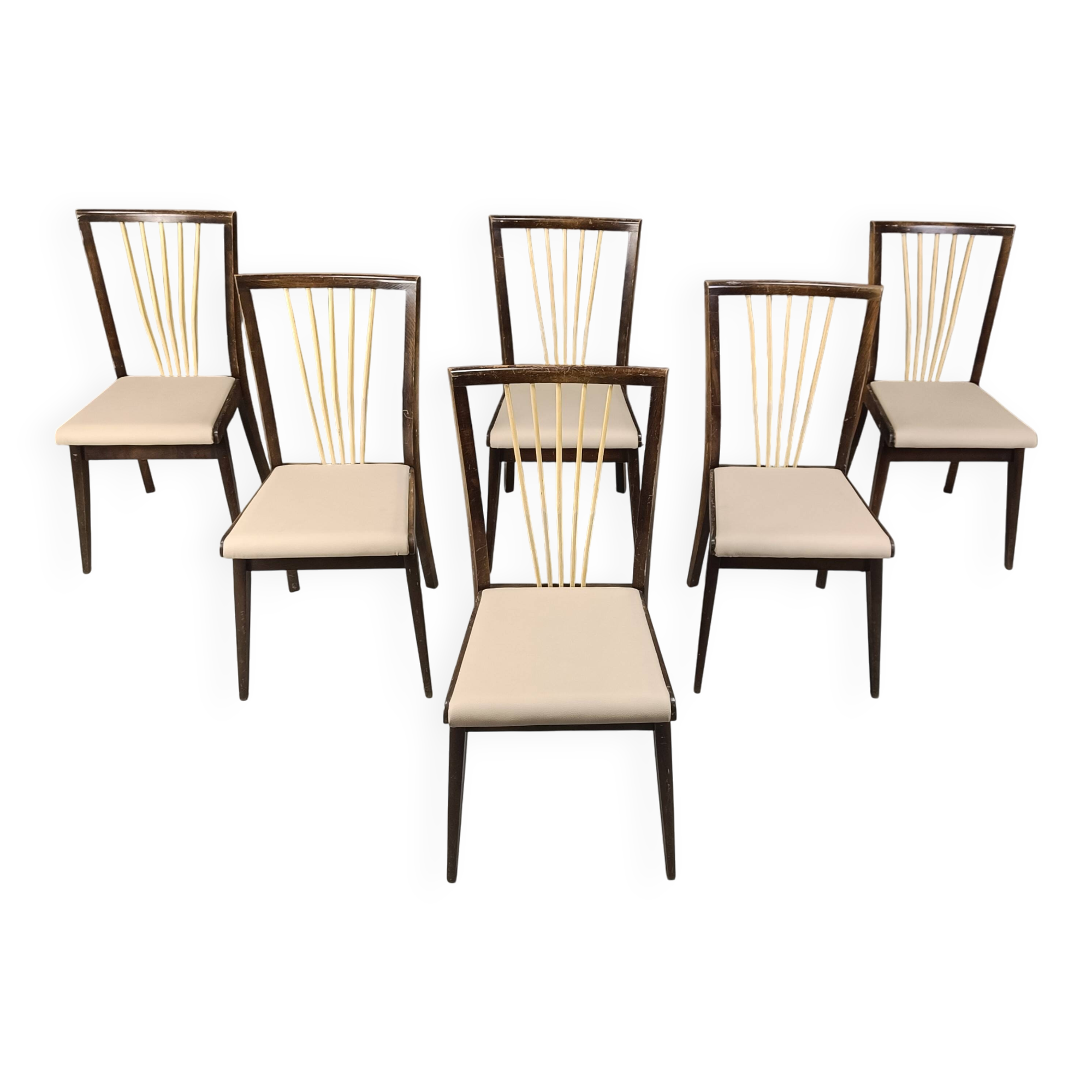 Mid century italian dining chairs, 1950s