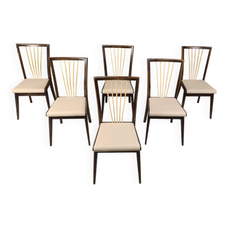 Chaises de salle à manger italiennes du milieu du siècle, années 1950