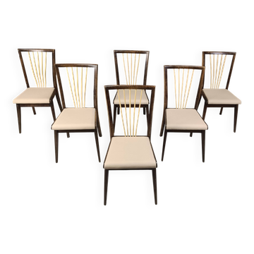 Chaises de salle à manger italiennes du milieu du siècle, années 1950
