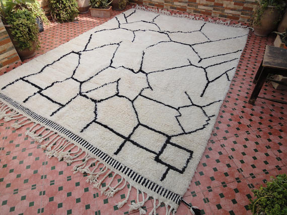 Tapis beni ourain 345 x 248 cm